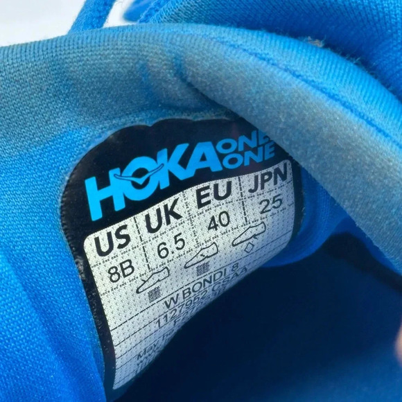 Hoka One One W Bondi 8 Women’s Size 8B 1127954 CSAA coastal Sky Running Shoes - Picture 12 of 12